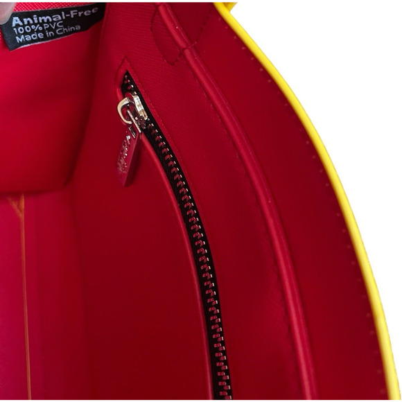 MARC TETRO Dachshund Yellow Mini Lunch Tote Shoulder Handbag Dog Lover Purse NWT - Picture 3 of 10